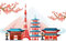 Muralo Self-Adhesive Photo Wallpaper 416 x 254 Tokyo City Japan Wallpaper Architecture Building Tokyo Tower Living Room Bedroom Wall Pictures XXL Wall Width 416 cm x Height 254 cm