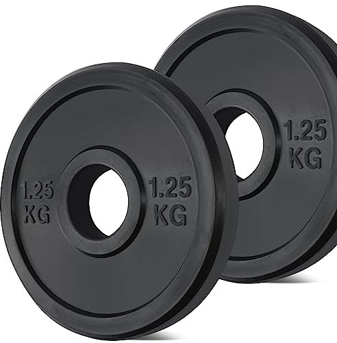 KK Rubber Weight Plate Set - 2 Inch Bumper Weight Plates – Durable Barbell Weights Set - Dumbbell Plates For Training & Weightlifting – Weight Disc Pair Olympic Weight Plates For Home Gym – 2 X 1.25kg