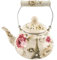 Cabilock Bollitore smaltato vintage con manico , per cucina, casa, caffetteria, campeggio, fornello a gas, 2,5 l