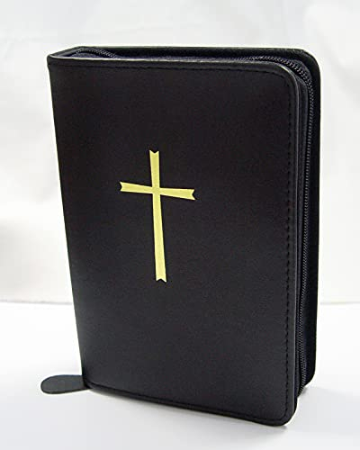 Reißverschluss h. Gotteslobhülle Großdruck Kunstleder schwarz/Kreuz