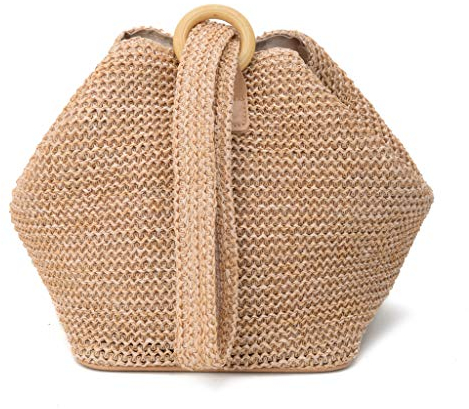 MEIBAOGE Straw Crochet Clutch Bag Fashion Bags Wrist Evening Purse Bag Summer/beach bag/party bags,Storage Pouch-Khaki