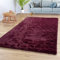 TT Home Teppich Wohnzimmer Hochflor Langflor Weich Soft Modernes Einfarbiges Design, Farbe:Violett, Größe:200x290 cm