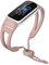 NINKI Rose Pink Kettenband kompatibel mit Fitbit Luxe Armband für Damen, Metall Dressy Armreif, Schmuck Link Feminine große Luxe-Fitbit Armbänder für Fitbit Luxe-Uhrarmband, klein für Mädchen