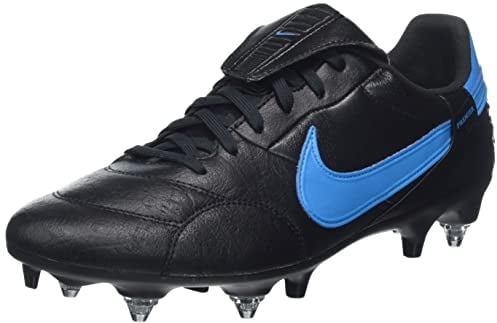 Nike Herren The Premier 3 SG-PRO Anti-Clog Traction Soccer Shoe, Black/Laser Blue, 41 EU
