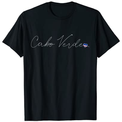 Cabo Verde Liebe Kapverdische Flagge und Herz auf Kap Verde T-Shirt