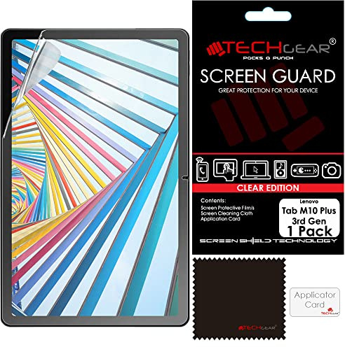 TECHGEAR Screen Protector for Lenovo Tab M10 Plus 3rd Gen 2022 (10.6 Inch screen) TB125 / TB128 Ultra Clear Screen Protector Guard Cover With Screen Cleaning Cloth & Application Card