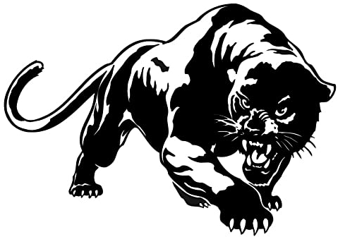 SHMAZ 19,5 x 13,6 cm Wild Panther Jagd Karosserie Aufkleber Auto Aufkleber Motorrad Dekorationen Schwarz/Silber