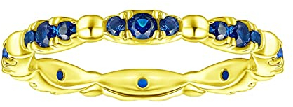 Lieson Verlobung Ringe Frauen Silber 925, Damen Ringe Mit Stein Rundherum Zierlich Zirkonia Eheringe Gold Größe 52 (16.6)