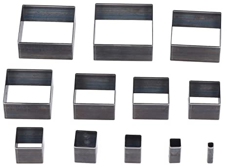 Lederstanze Quadratisch 5-60 mm, Schneidwerkzeug für DIY Lederhandwerk zum Selbermachen, Handgefertigte Stanzungen Werkzeug für Lederverarbeitung