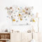 DOTUIARG Cartoon große Weltkarte Wandaufkleber Tiere Aquarell Kinder Vinyl Kinderzimmer Abziehbilder für Mädchen Zimmer Home Decor