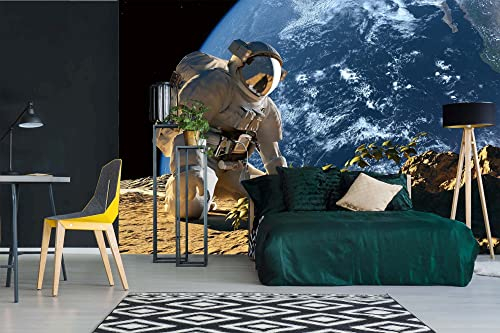 Vlies Fototapete ASTRONAUT 375 x 250 cm (inkl. Kleister) - Vlies Tapete, Wandtapete, Wandbilder - Tapete für Wohnzimmer Schlafzimmer, Büro, Küche - Montagefertig