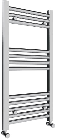 lauenberg 400x800mm Towel Warmer Flat, Wall Mounted Chrome Plated Steel Bathroom Towel Rail Radiator, Suitable for Central Heating, Electric and Dual Fuel