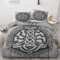 Srigzcaly Bettbezüge 135x200 Weiche Atmungsaktive Mikrofaser Set 3D Wikinger-Mythologie-Stil Bettbezug Kinder Erwachsener Zimmer Dekorativ Bettbezüge mit ReißVerschluss und 2 Kissenbezug 80x80