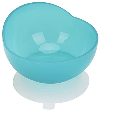 High-Low Scoop Bowl with Suction Cup Base Adaptive Self-Feeding Spill Proof Bowl Eating Aid Utensil Non-Skid Auxiliary Bowls Tableware for Elderly Parkinsons Disabled Tremors Stroke (Blue Bowl)