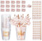 16Pcs EVJF Gobelets Bachelorette Party Accessoires Kit Pour Femmes, Or Rose Team Bride Tribe Tasses en Plastique Avec Paille Bride To be Autocollants Cadeau Pour Fête Enterrement de Vie de Jeune Fille