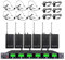 Tbaxo 6 Channel Wireless Microphone System UHF 6 Lavalier 6 Bodypacks 6 Lapel Mic 6 Headsets 6 for Karaoke System Wedding Party Meeting School Church Speaking Conference Meeting Classroom