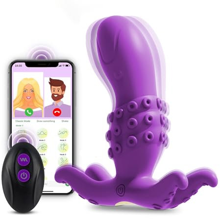 LYAMais Paar-Vibratoren Tentakel-Dildo-Vibratoren mit APP Fernbedienung,Sex Spielzeug für Paare Vibration für Frauen Erotisches Sexspielzeug 9 Modi Vibratorstarb Frauen Sex Toys