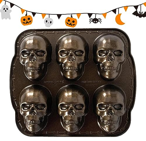 Facynde Totenkopf Silikonform Halloween Backform Für Muffins, Cupcakes, Kuchen, Pudding, Eiswürfel Und Gelee - Skelett Form Brotbackform Kuchenform