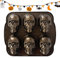 Facynde Totenkopf Silikonform Halloween Backform Für Muffins, Cupcakes, Kuchen, Pudding, Eiswürfel Und Gelee - Skelett Form Brotbackform Kuchenform