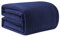 Good Nite Plaid Coperta Pile Singolo 230 * 270 cm - Coperta Plaid Super Morbida, Coperta Calda Invernale, per Plaid Divano, Copriletto, Blu Navy