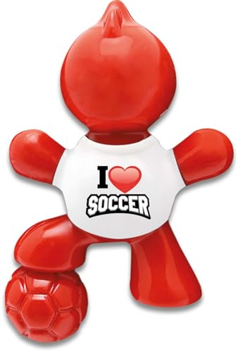 Little Joe Lufterfrischer EM2024 Limited Edition, Alle Duft New Car, 45 Tage Frischer Duft im Auto, Haushalt, Büro, LKW, Camper, Wohnmobil etc (i love SOCCER (red))
