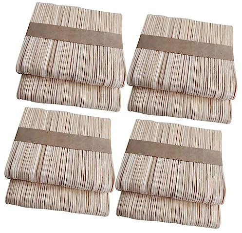 Lurrose 400piezas Manualidades y Helados Palitos De Madera Seguros Sin Cera Para Campamentos y Fiestas