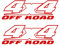 Confezione da 2 adesivi 4 x 4 Off Road per fuoristrada auto camion Sport Tuning realizzati in vinile polimerico esterno resistente al calore e al freddo. (ROSSO)