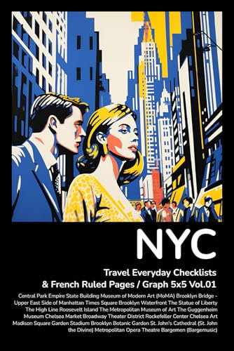 NYC Travel Everyday Checklists & French Ruled Pages/ Graph 5x5 Vol.01