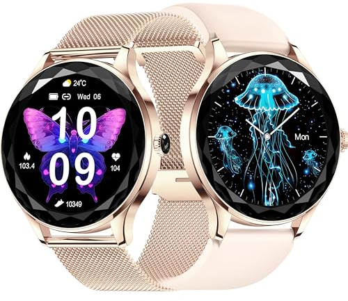 BOCLOUD Smartwatch Damen Herren, Smart Watch für iPhone Android Handy IP68 wasserdichte mit Blutsauerstoff/Herzfrequenz/Schlafüberwachung, Fitness Tracker mit Mehrere Sportmodi