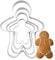 PTaizjjz Juego de cortadores de galletas de jengibre, 4 piezas de acero inoxidable de varios tamaños, cortadores de galletas de hombre de jengibre, molde de galletas para fondant, decoración de fiesta