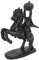 Sunisfa Statue eines Kopflosen Reiters aus Robustem Kunstharz, Halloween-Deko-Skulptur, 22 cm Hoch, Gothic-Dekor, Handgefertigt, Ganz in Schwarz