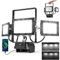 papasbox Akku Lampe für 18v Kabellos Baustrahler 90W LED Arbeitsleuchte | Baustellenlampe IP65 Wasserdicht 6500K Kaltweiß Baustellen | Strahler M-akita Baulampe mit 2 USB-Aufladung (Kein Akku)