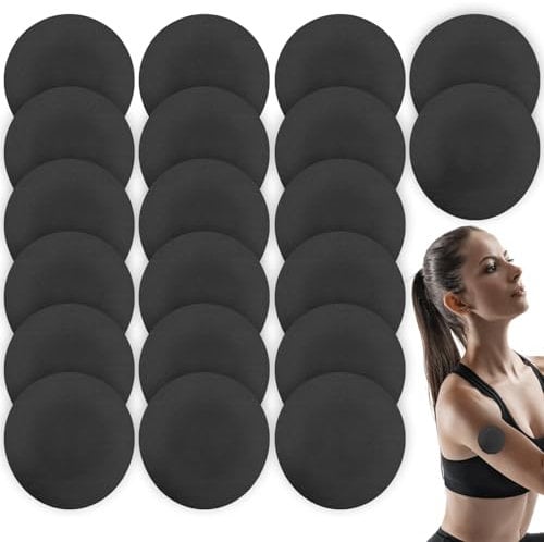 Verazquy 20 Pcs Sensor Covers Waterproof Black Compatible for Freestyle Libre3 2 1, CGM Sensor Adhesive Patchs Skin-Friendly Latex Free Patches Glucose Monitor Patch for Swimming 14 Days Long Stay