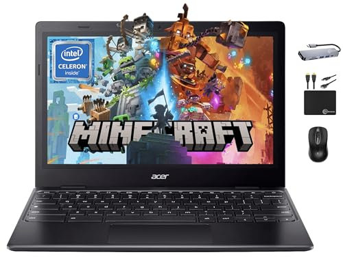Acer Chromebook 2024 311 Ordinateur portable étudiant Business, processeur Intel N4500 double cœur, écran HD de 11,6'', 4 Go de RAM, 192 Go (64 Go eMMC + carte 128 Go), webcam WiFi, longue batterie