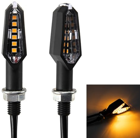 evomosa Motorrad Blinkerleuchten LED 12V 24V Blinklichter für Blinker Motorradlichter (C)