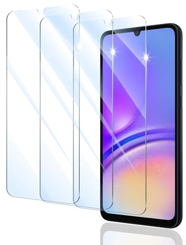 Lot de 3 Verres Trempé pour Samsung Galaxy A05, Dureté 9H, HD Ultra Transparent, Anti-Rayures, Anti-Casse, Sans Bulles, Compatible Coque, Haute Sensibilité Tactile, Protection Quotidienne