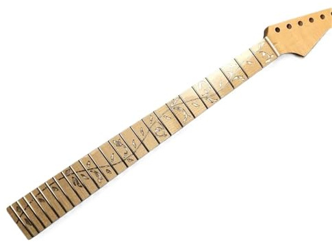 Ersatzhals Für Gitarre 24 Bünde Ahorn Griffbrett Vine Inlay