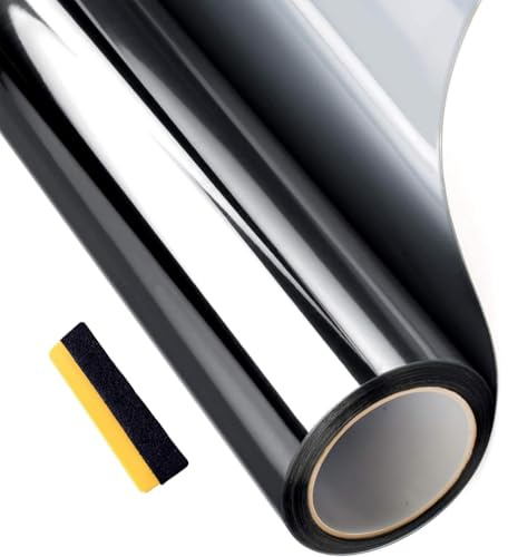 Película tintada para cristales de coche, nano-carbono, calidad profesional, medidas grandes y pequeñas, antiarañazos, parasol antirreflejos, termoformante, adhesiva para ventanas de casa (5%-NEGRO