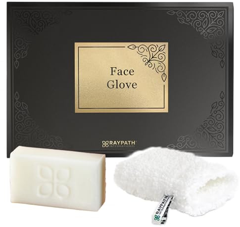 RAYPATH Face Glove – Microfiber Makeup Remover Glove with NanoSilver | Removes Waterproof Makeup with Water Only | Gentle Facial Cleansing for Sensitive Skin | Reusable & Eco-Friendly