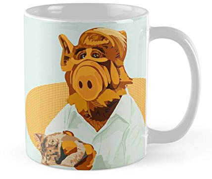 Trinkbecher Alf Hier Kätzchen Minimalistisch Becher Keramik Lustige Keramikbecher Für Büro Frauen Mokka