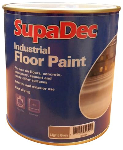 Supadec Industrial Floor Paint 1L – Light Grey | Premium Hard-Wearing Floors Coating | For Concrete – Masonry – Cement & More | Interior & Exterior Use | Fast Drying Durable Floor Paint