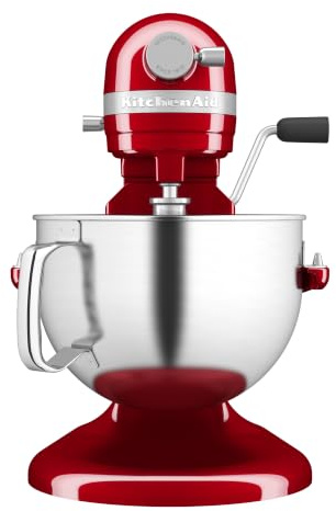 KitchenAid Artisan Bowl-Lift Stand Mixer, 5.6L Stainless Steel Bowl, 11 Speeds & Soft Start, Heavy Duty Full Metal Construction, Kneads 3.7kg Dough, Empire Red