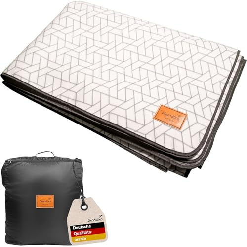 Skandika Zeltteppich Lindal 372 × 435 cm | Outdoor Teppich mit Softtouch-Fleece, wetterfest & wasserdicht, mit Aufbewahrungstasche | Picknickdecke, Campingteppich, Zeltunterlage, Camping Zubehör
