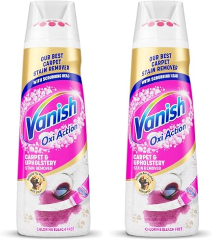Vanish Oxi Action Carpet Stain Remover Carpet Serum & Scrubbing Head 195ml (Pack of 2)