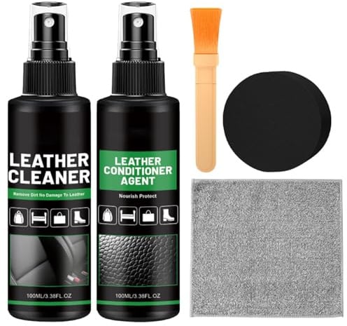 Reinigungsmittel und Conditioner für Ledersofa, Pflegeset für Polstermöbel | Pflegeset für Leder, für Stiefel, Taschen, Schuhe, Haus, Sofa, Autositze