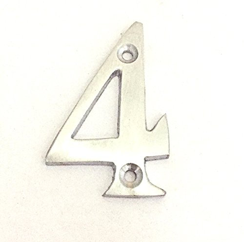 Numeral 4 50mm in Satin Chrome