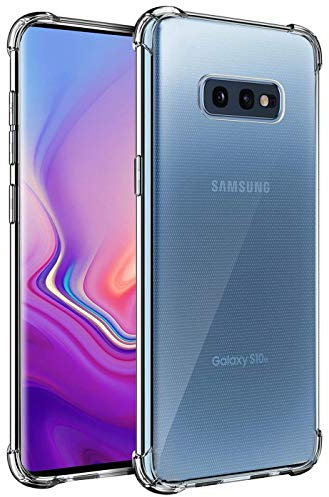 Verco Handyhülle für Samsung Galaxy S10e, Anti Shock Schutzhülle für Samsung Galaxy S10e Hülle Silikon [Display- & Kameraschutz] Weiche Flexible TPU Hülle, Transparent