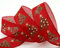 finemark 3 m x 40 mm Dekoband Feliz Rot Grün Gold Winter Weihnachtsbaum Geschenkband Tannenbaum Stoffband Schleifenband Weihnachtsband