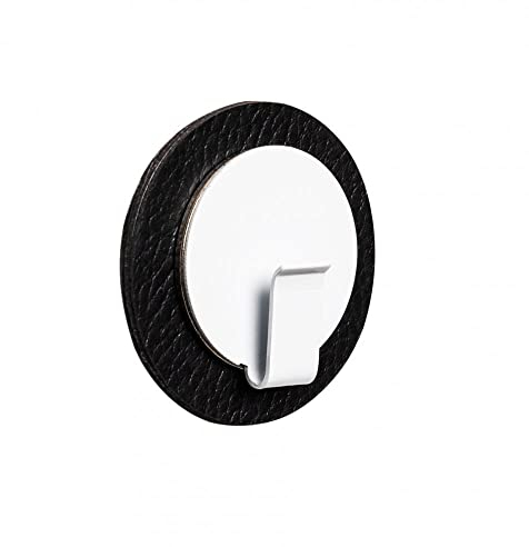 silwy® Magnet-Haken CLEVER White inkl. Metall-Nano-Gel-Pad in 6,5 cm Black - nie Wieder Bohren oder Schrauben - perfekt für kleinere Gegenstände & kleine Küchenhelfer