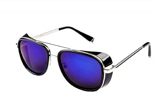 KIRALOVE Tony stark sonnenbrillen - iron man - sexy - woman - man - unisex - silver frame - purple lens bis - boy sonnenbrillen iron man tony stark